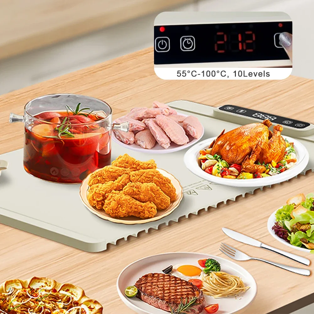 Household Meal Heating Silicone hot cutting board Folding Hot Dish Insulation Board Silicone Vegetable Warming Board