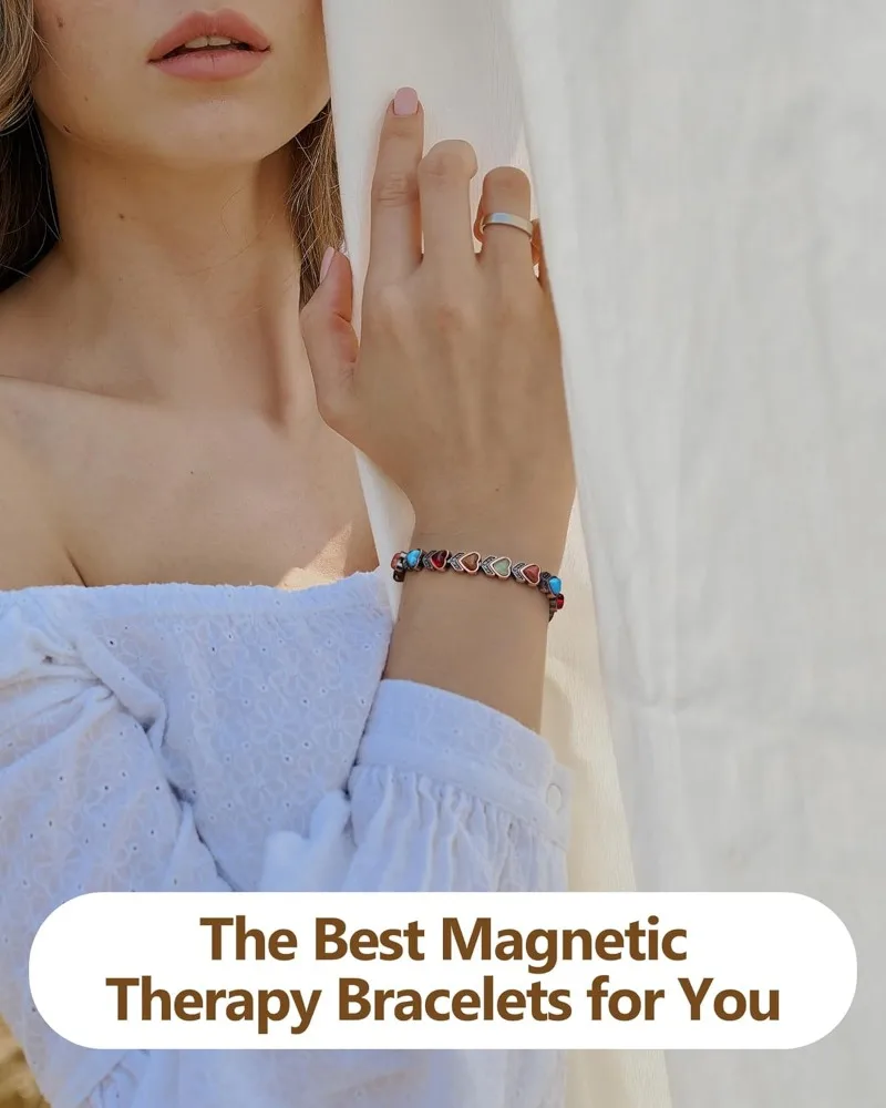 Pure Copper Magnetic Turquoise Bracelet for Women - Image 4