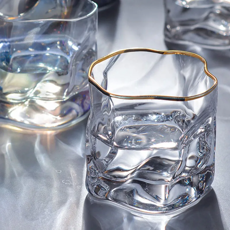 280ml Nordic Style Golden Edged Foreign Wine Glass Simplicity Juice Milk Tea Mugs Mojito Brandy Cups Party Cappuccino Mug Cafe