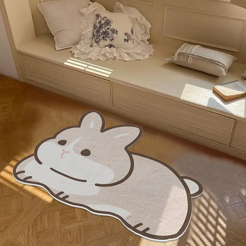 Cartoon Rabbit Pray Fluffy Long Carpet Fluffy Soft Bedroom Bedside Rug Kids Non-Slip Baby Living Room Mat 러그 Alfombra 4