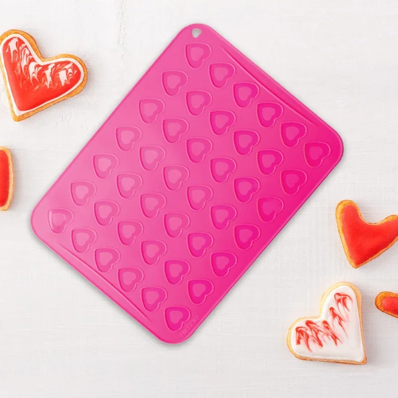 1Pcs Cake Making Tools Silicone Macaron Baking Mold cake baking mold silicone baking mat Oven Baking Mat Mold Kitchen Sheet Heart Shape Mat Macaroon Cookie