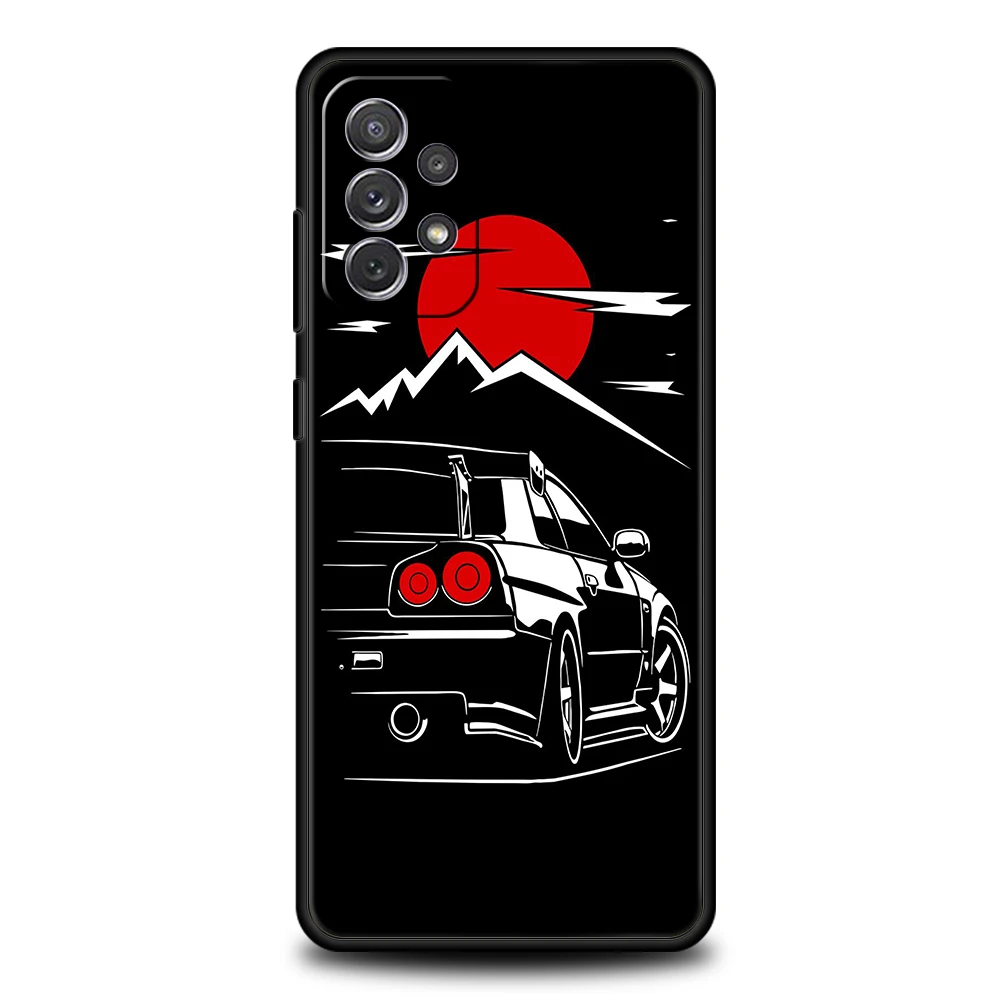 JDM Car-Themed Soft Shell Phone Case