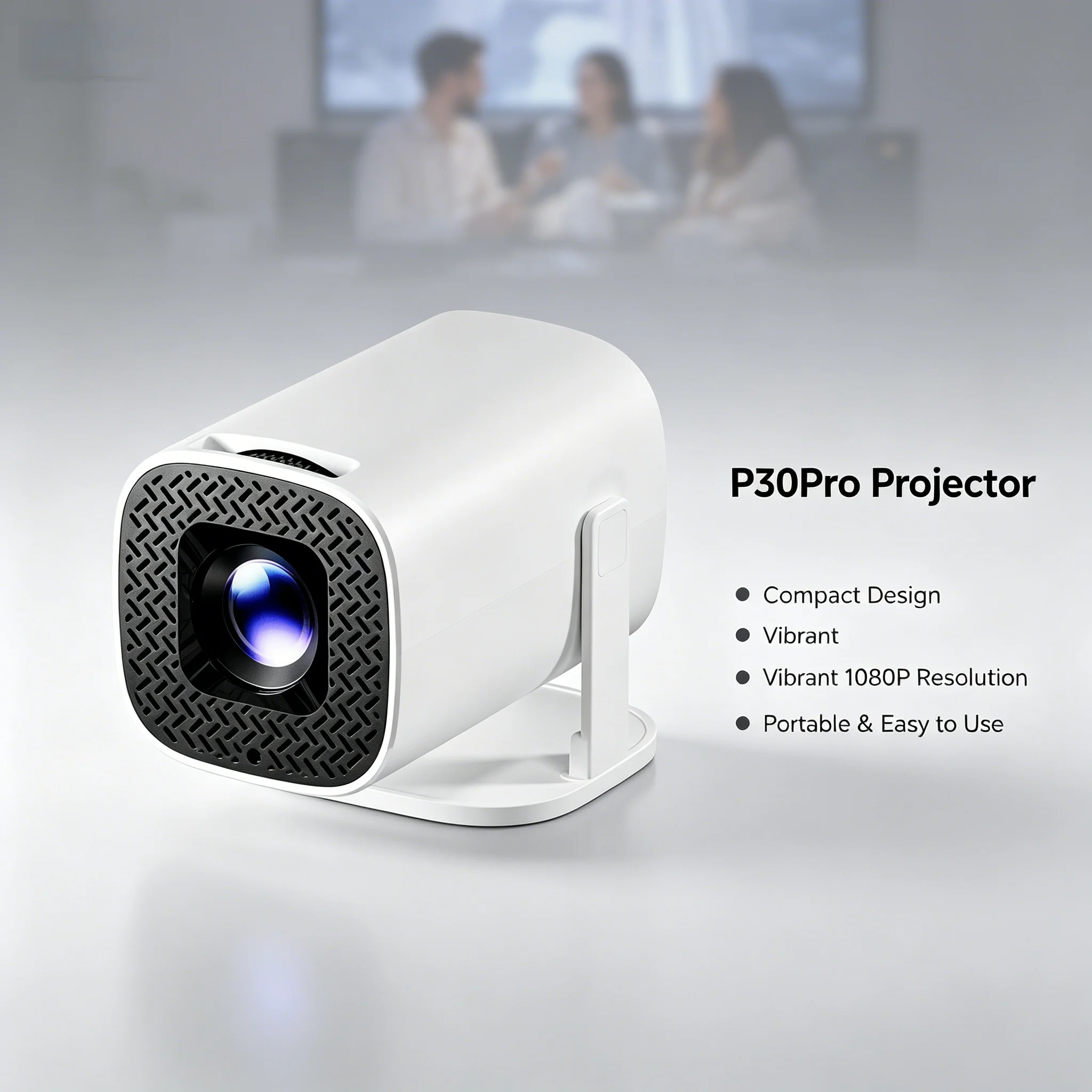 P30 PRO 스마트 미니 프로젝터 WiFi6 BT5.0 4K 1280*720P 지원 홈시어터 휴대용 야외 비디오 프로젝터