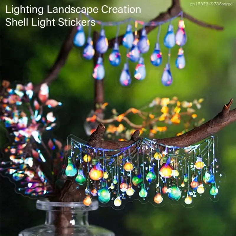 PET Sticker Color Flower Blossom PET Light Decal Easy To Apply And Remove For Home Decoration F0T6