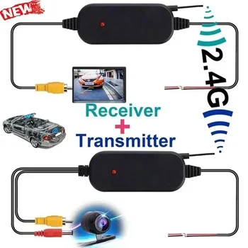 차량 DVD 모니터용 무선 비디오 송신기 수신기, WIFI 후방 백업 뷰 카메라, 2.4GHz