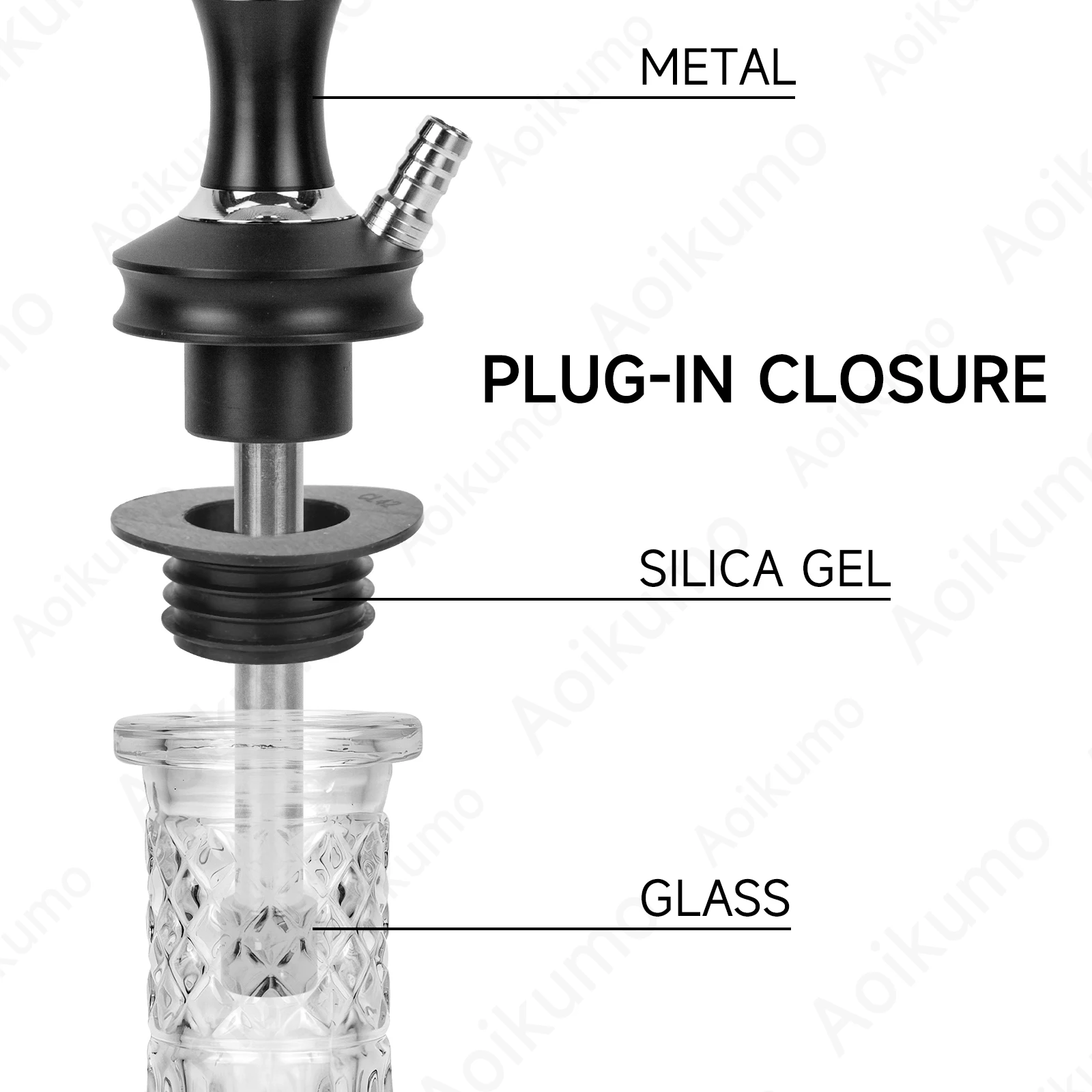 Hookah Set Hookah Kit Silicone Hose Mouthpiece Flask Base Shisha Narguile Chicha Cachimbas Hubbly Bubbly Set