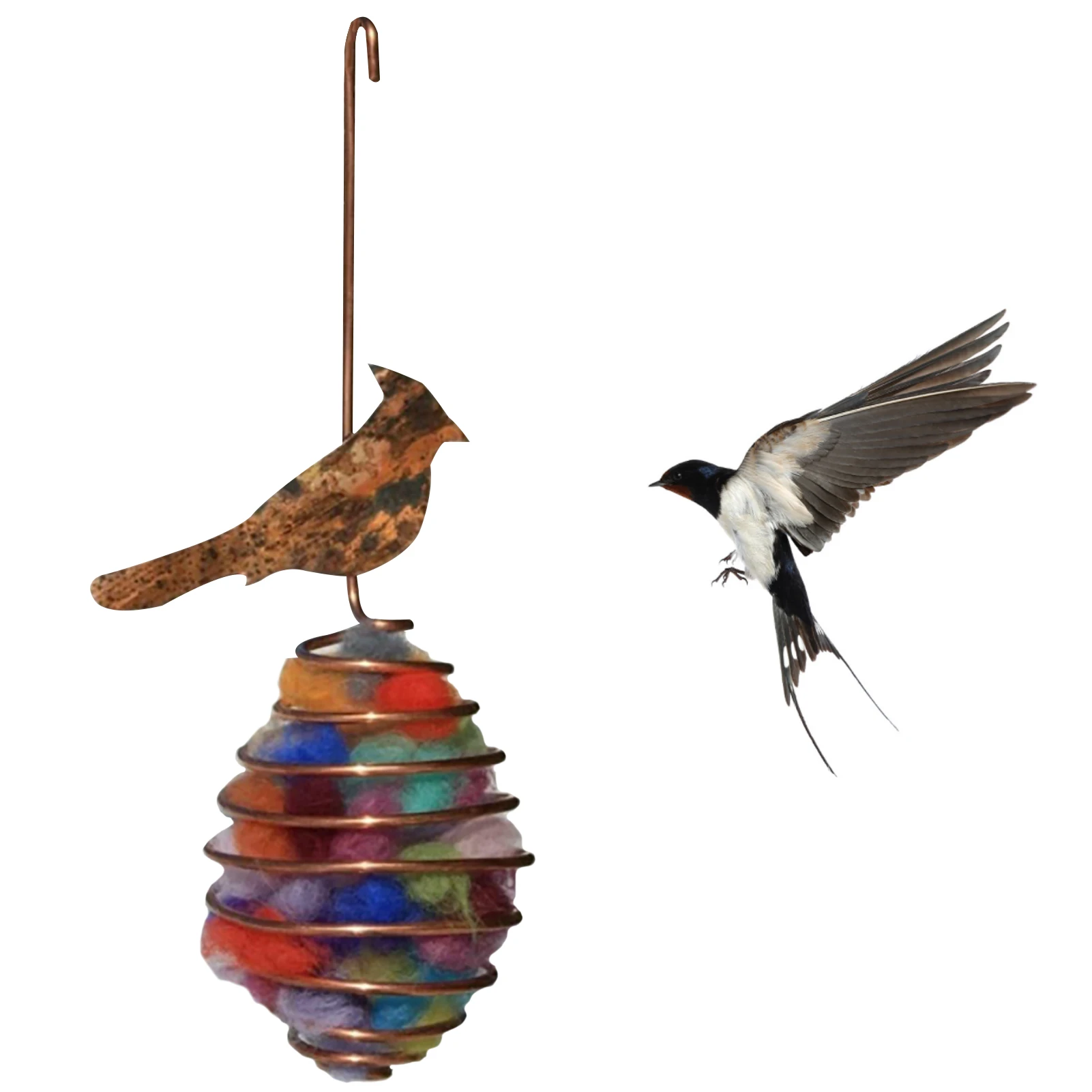 Bird Nest Starter Bird Nesters Garden DecorNesting Material Dispenser