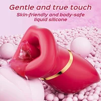 4 IN 1 Drehen Mund Saug Klitoris Vibrator für Frauen Nippel Zunge Lecken Sucker Paar Masturbator Weibliche Erwachsene Sex Spielzeug 4