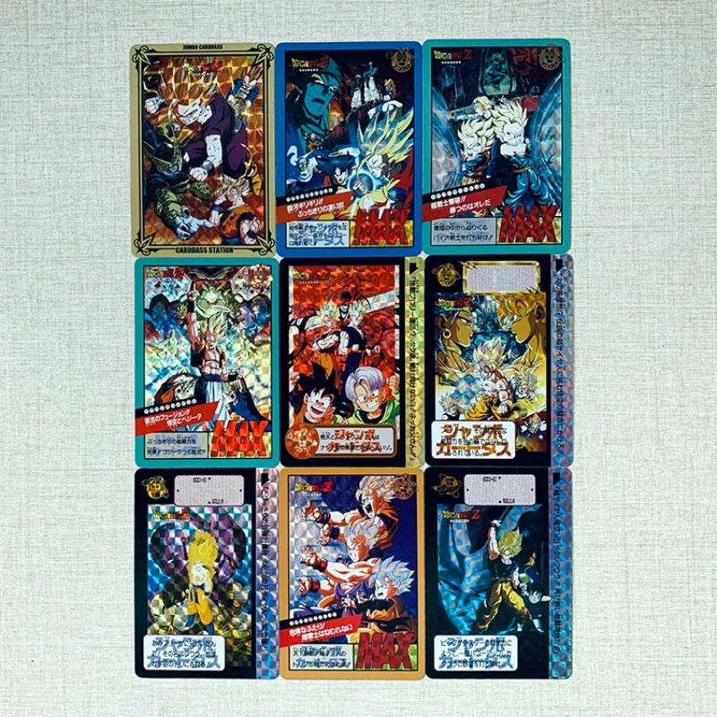 

Dragon Ball DIY Son Goku Piccolo Torankusu Grid Flash Refractive Process A Set of 9 Sheets Anime Game Collection Cards Gift