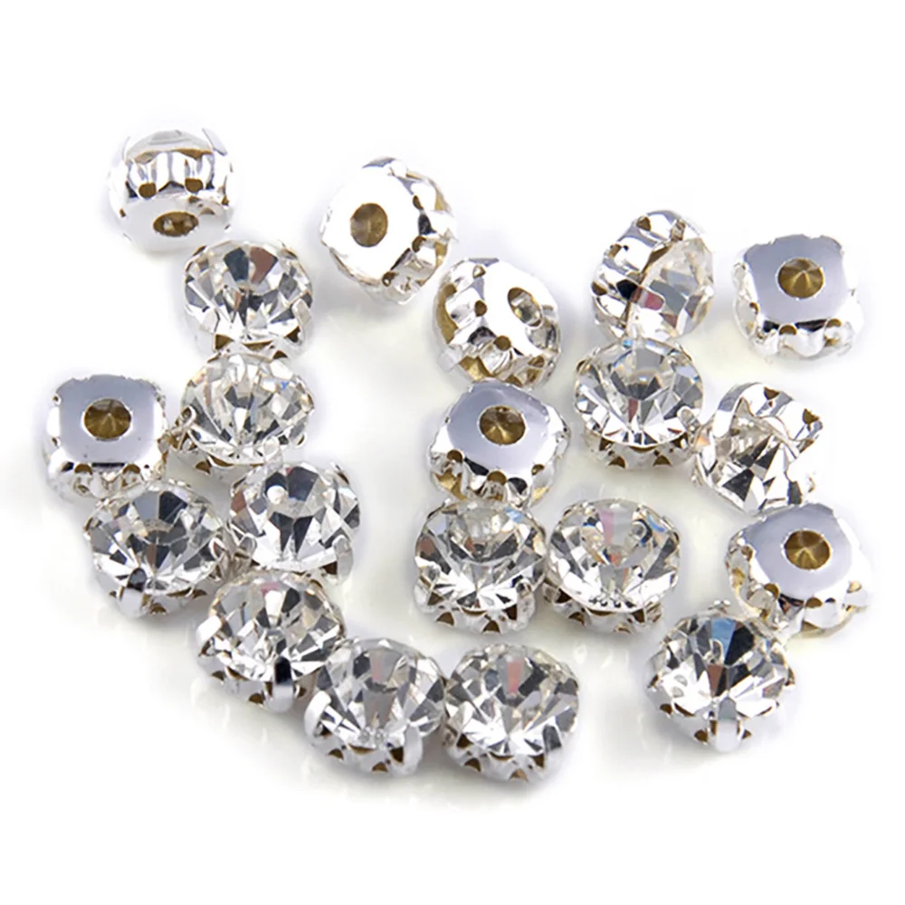 4mm-8mm 라인 석에 바느질 반짝 이는 크리스탈 비즈 2D 3D 클로 컵 라인 석 바느질 라인 석 Strass 트림 세공 돌 공예