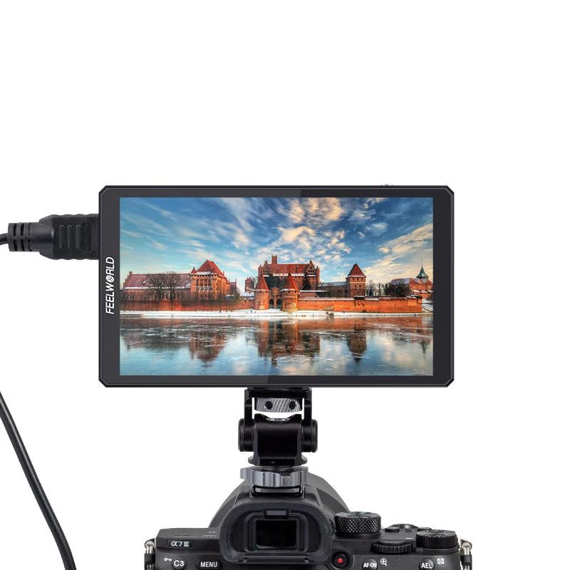 Feelworld CUT6 CUT6S 3G-SDI 6-inch Touch Screen On-camera Monitor Recorer 1920*1080 FHD IPS 4K HDR Monitoring for Brodcast