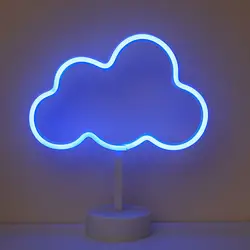 Radiant Neon Sign with Cloud and Moon Design for Children's Room or Party Decor (Cloud blue)