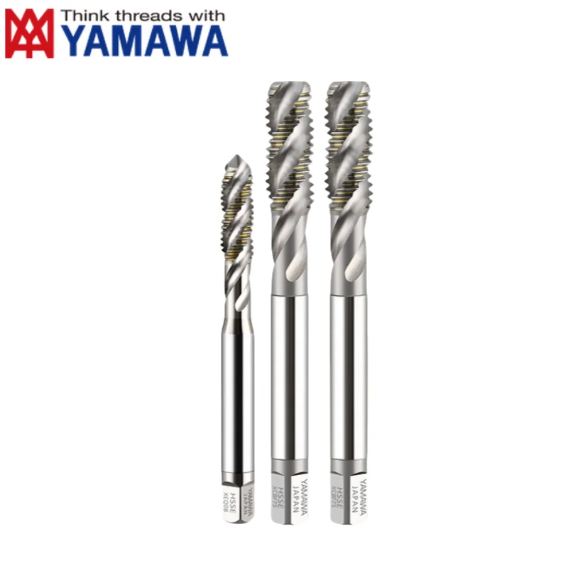 1PCS 일본 야마와 HSSE 나선형 플루트 탭 M1M1.5M1.6M1.7M1.8M2M2.5M2.6M3M3.5M4M4.5M5M6-M8 나사산 나선형 포인트 탭