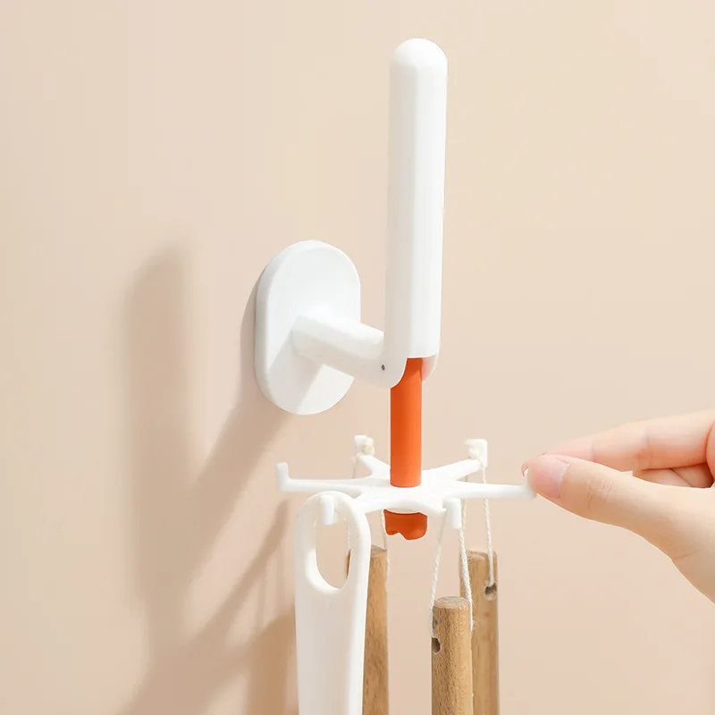 

Universal Kitchen Hook Multi-Purpose 360 Degrees Rotated Rotatable Six-claw Rack Organizer Storage Spoon Hanger Accessories