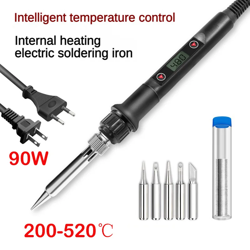 

90w Adjustable Temperature Digital Display Electric Soldering Iron Constant Temperature Soldering Iron Kit Repair Welding Tools