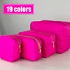 Letter Patch Custom Travel Cosmetic Bag Personalized Nylon Pouch Toiletry Bag Chenille Patch Makeup Toiletries Girl Cosmetic Bag 1