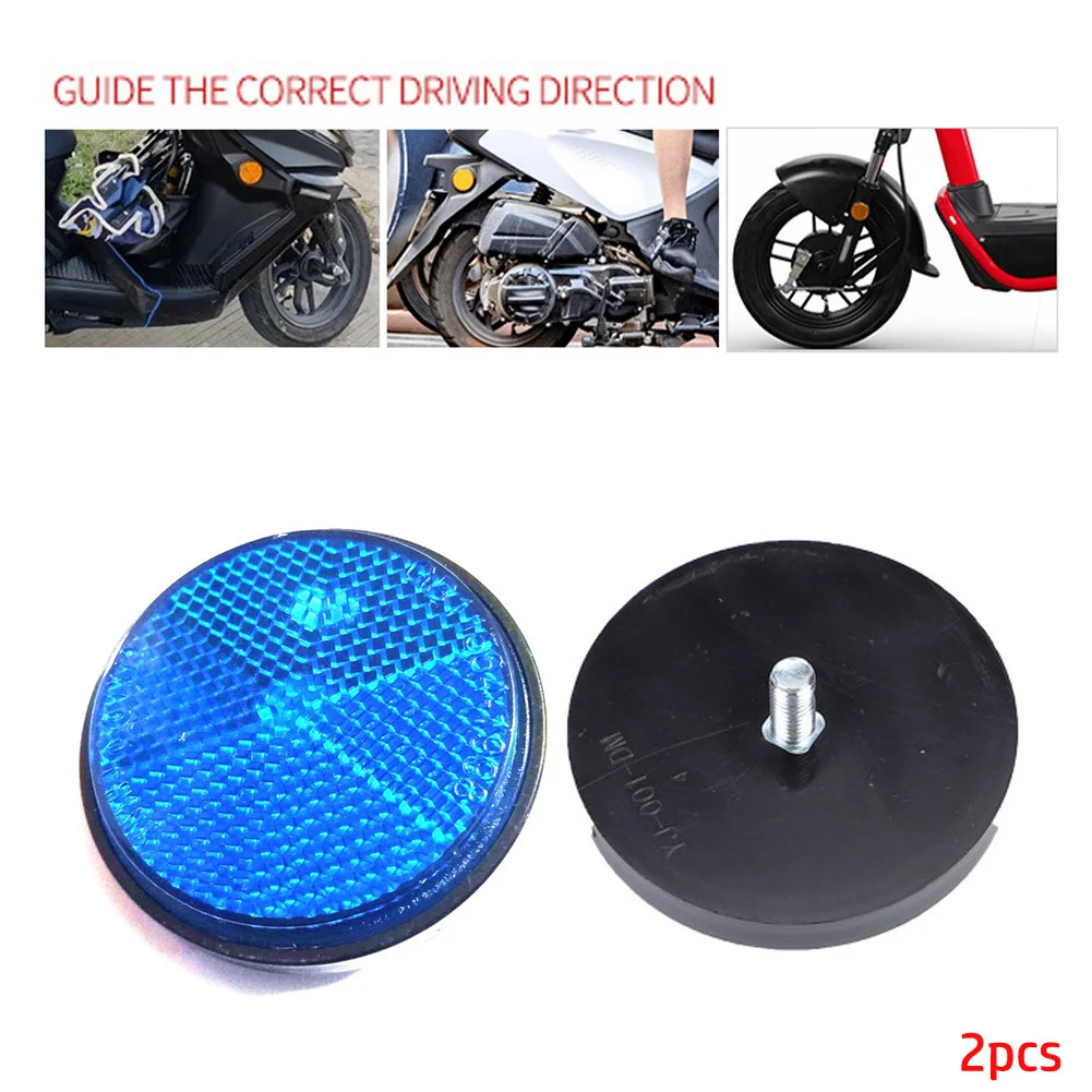 Circular Reflector Universal for Motorcycle Scooter Dirt Bikes Bicycle 2pcs