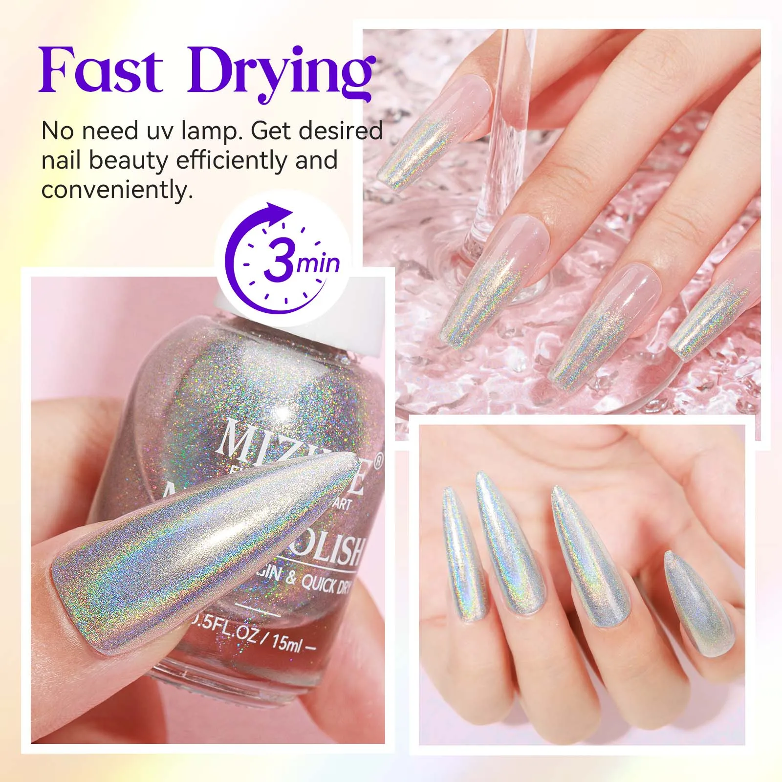 Laser Nail Polish 15 ML Semis Permanent UV Led Gel