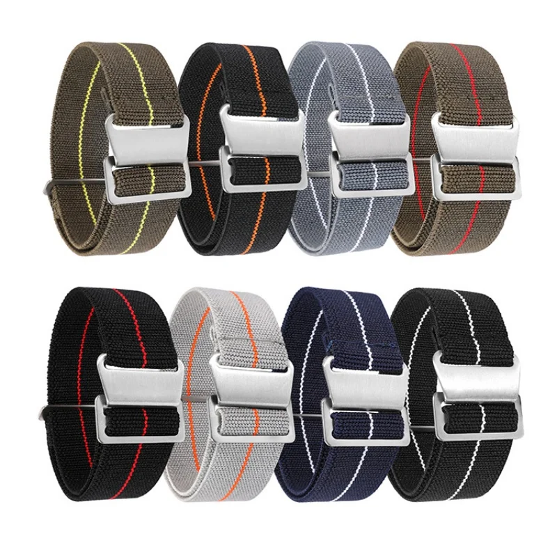 20Mm 22Mm Cinturino In Nylon Elastico Cinturino In Tela Intrecciata Anni '60 Paracadute Dell'Esercito Francese Per Seiko Submariner Tudor Rolex