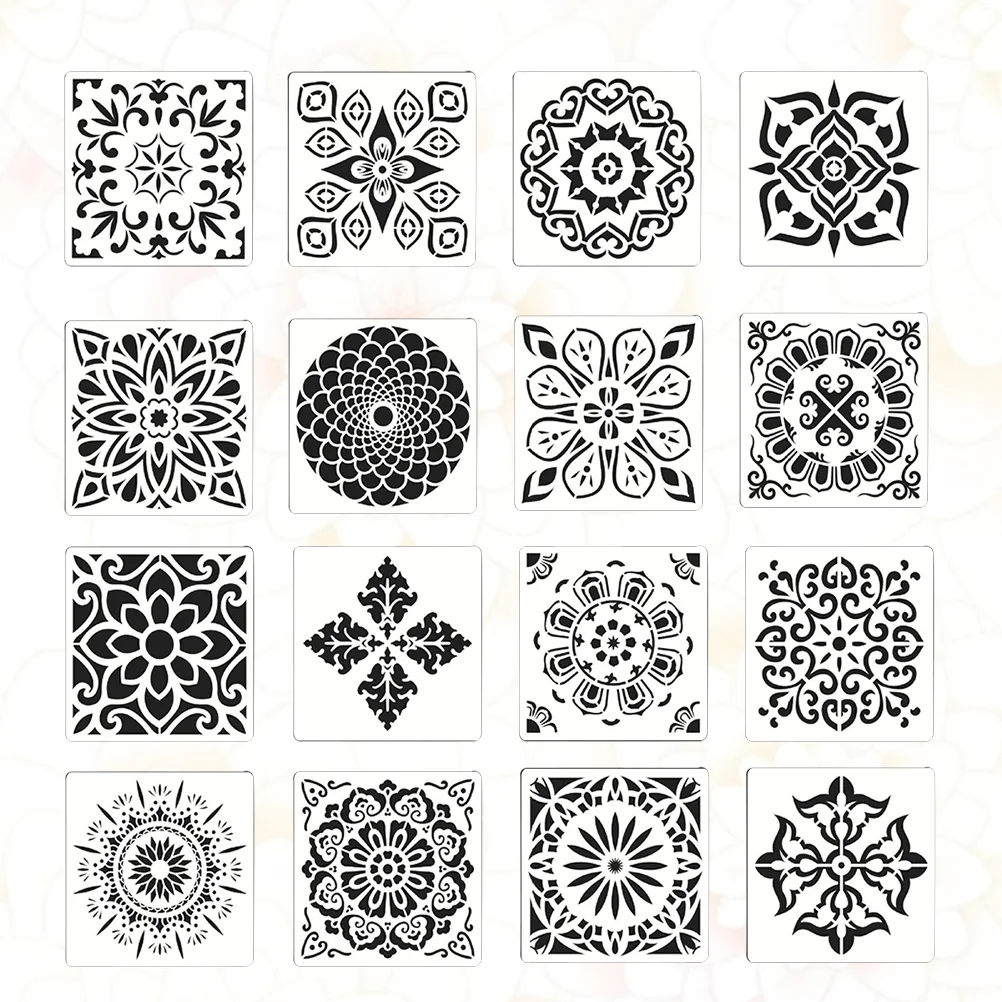 

16 Pcs Painting Templates Stencils Wall Kids Drawing Cartoon Reusable Christmas