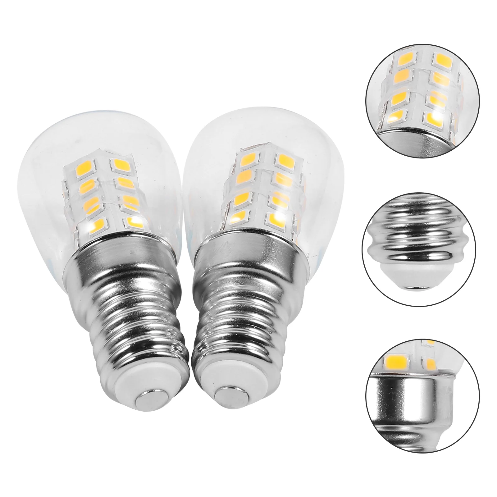 

2 PCS Refrigerator Light Bulb Bulbs E14 Led 220v under Microwave Replacement Fridge Dimmable