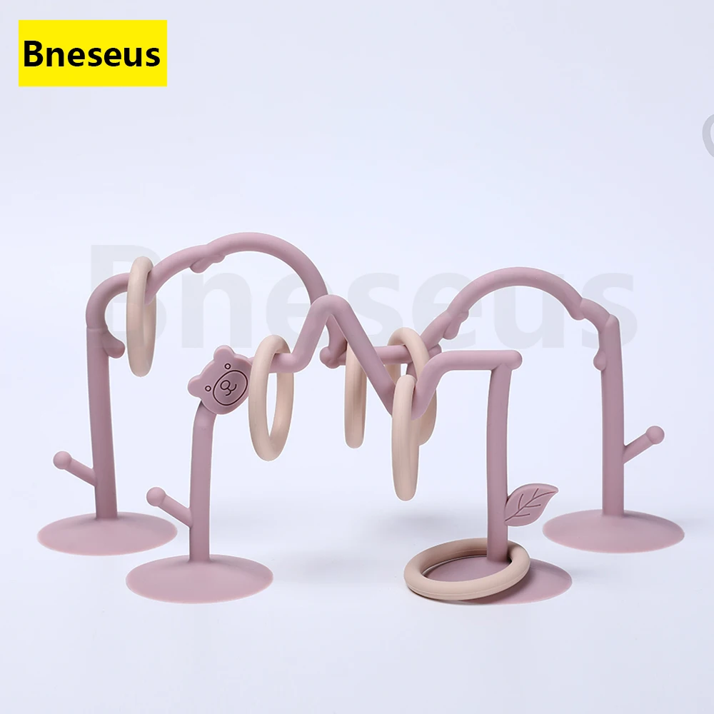 Bneseus Baby Toy Silicone Educational Toy Infant Montessori Toy Teething Track Maze Silicone Rollercoaster Bead Chain Accessorie