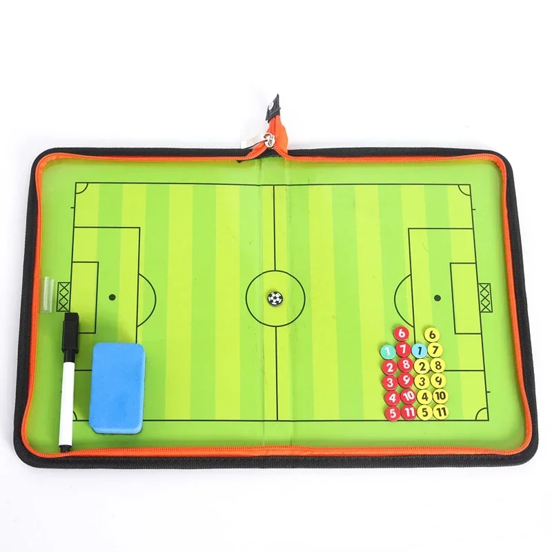 Coach Tactical Board Magnetic Zipper Football Tactical Board Coach Foldable Strategy with Pen Clipboard Hot