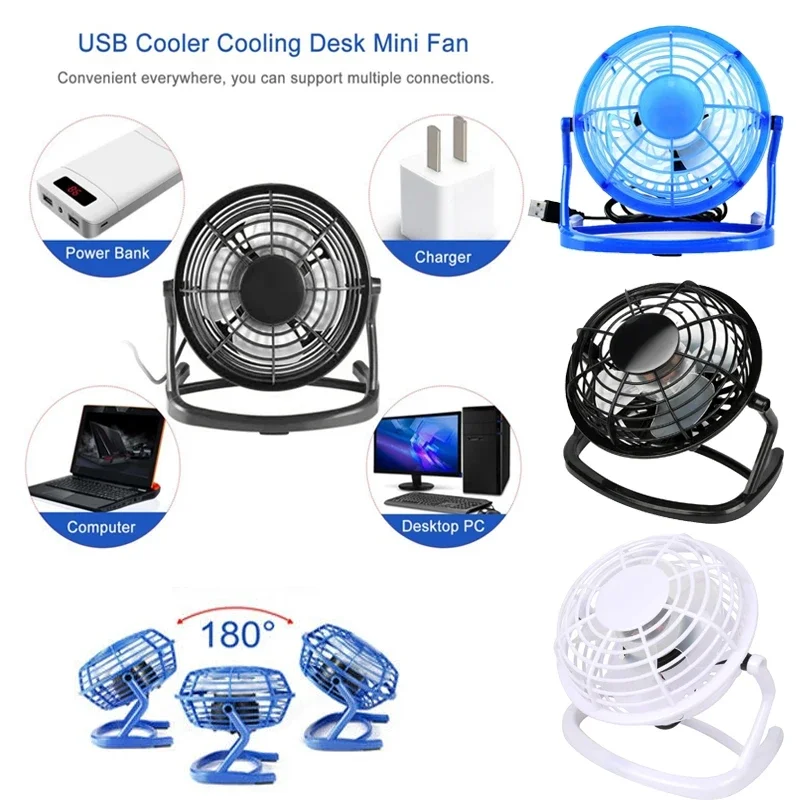 Cooling Fan Mini Fan Mini Exhaust Fan Summer Portable USB 180 Degree Rotatable