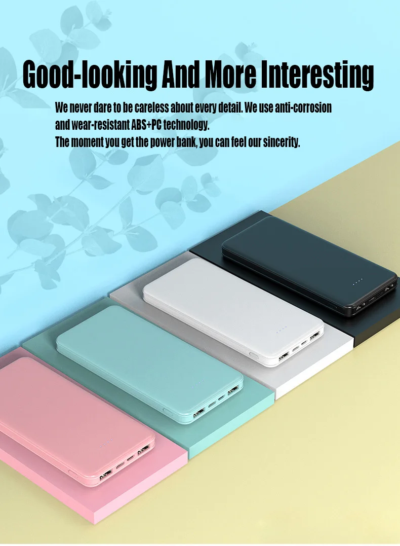 New 20000mAh Macaron Portable Power Bank Dual Output Dual Input Design 10W Fast Charger for Samsung Xiaomi External Battery Pack 5 Sc78131dcbe3d49bfa3a1307f7bed1c63z