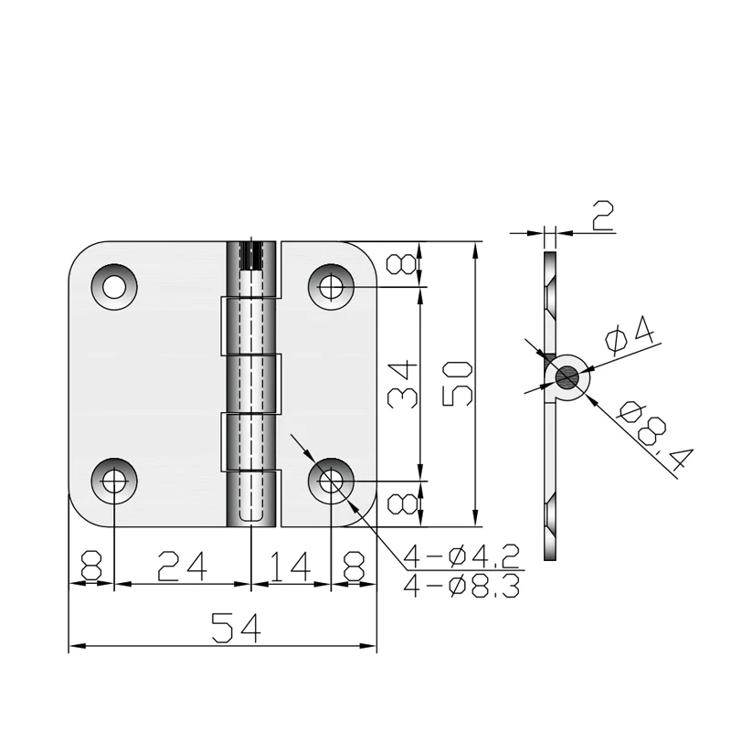 Industrial Folding Hinge stainless steel hinges door hinges gas spring hinges gas strut hinges plastic hinges nylon hinges with Flat Opening 180-Degree Rotation for Cabinet Doors