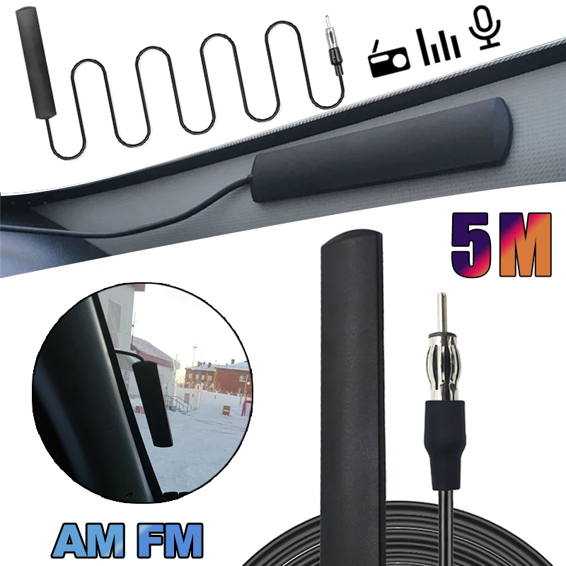 Car Radio Antenna AM FM Electronic Radio Antenna Front Windshield ...