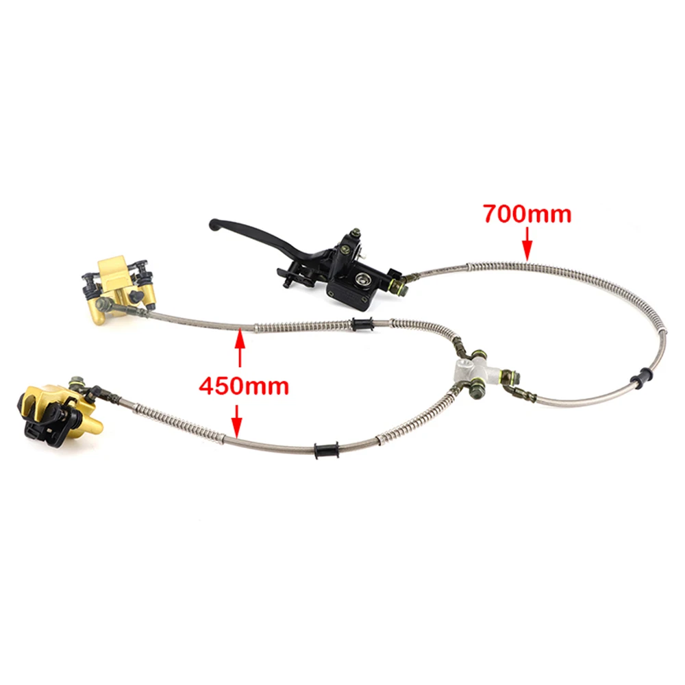Achsschenkel spindeln der vorderen Lenk strebe mit Radnaben und hydraulischem Bremssattel satz für 110ccm 125ccm ATV Quad Go Kart Golf Buggy – Detail 8
