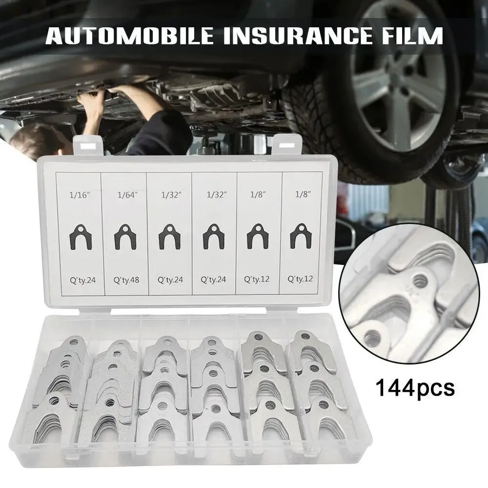 

144pcs Auto Alignment shim with Storage Box for Adjusting Body Parts Multipurpose Slotted Shim Car Accessories Easy Installation