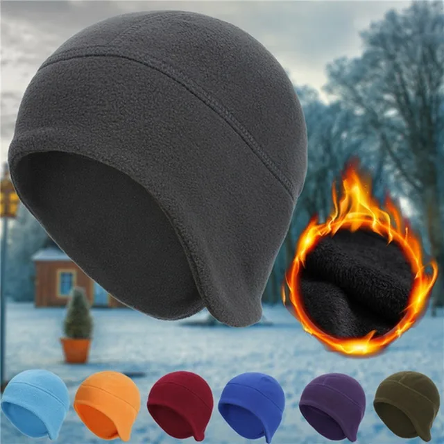 Fleece Earflap Hat Cycling Autumn Winter Skiing Soft Women Men Beanie Warm Mountaineering Windproof Hiking Commuting Unisex Cap