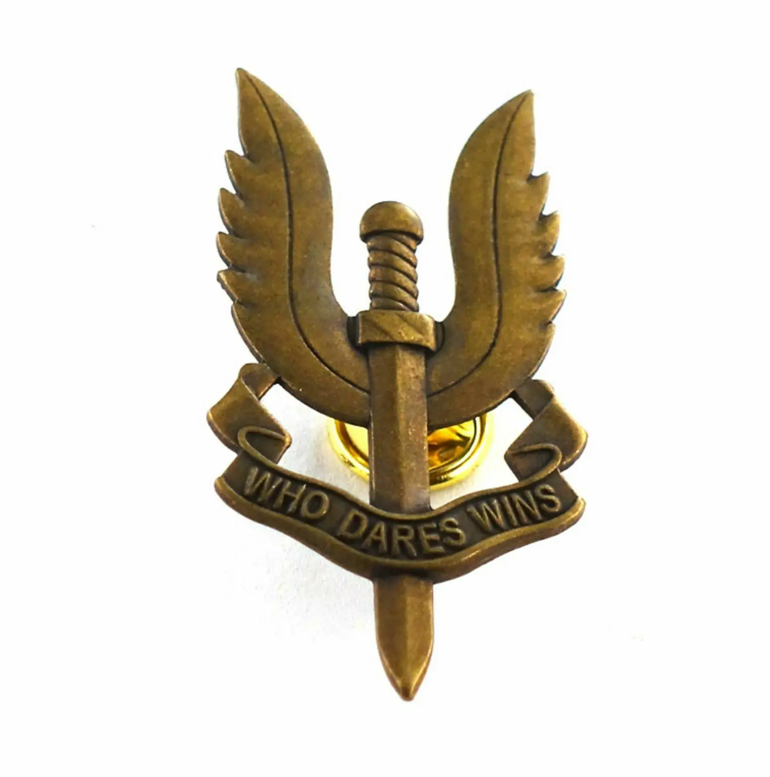 . 3PCS/LOT WW2 UK British Special Air Service SAS Who Dares Wins Medal Badge Pin