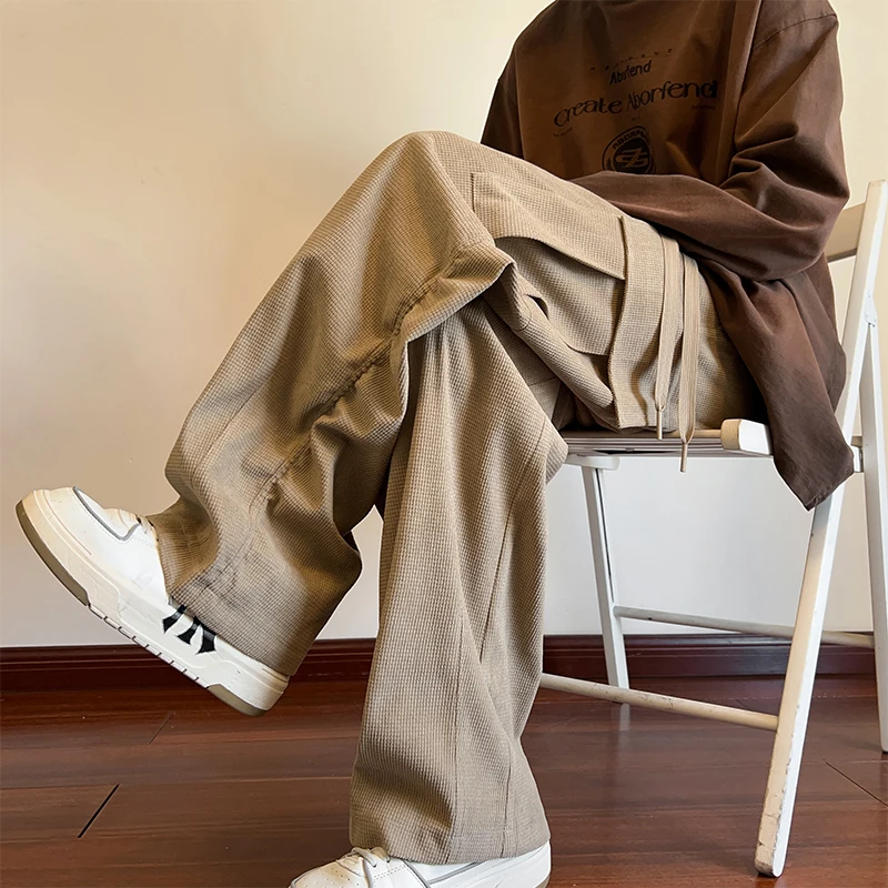 Side Pockets Cargo Harem Joggers Pants Men Military Army Green Pants Casual Harajuku Streetwear Sweatpant Male baggy
