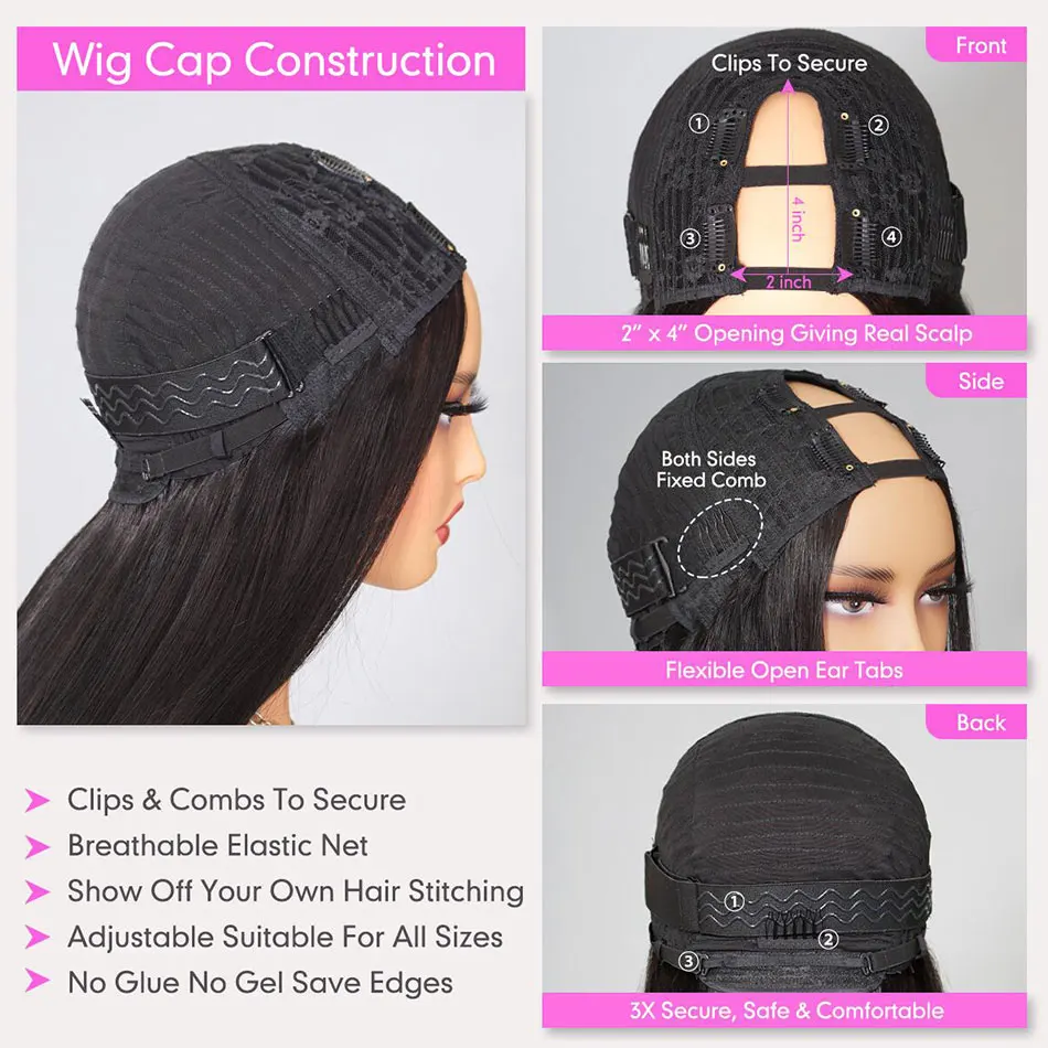 Celie Trendy Layered Cut Loose Wave U Part Wigs Beginner Friendly Glueless Wig Human Hair 180%