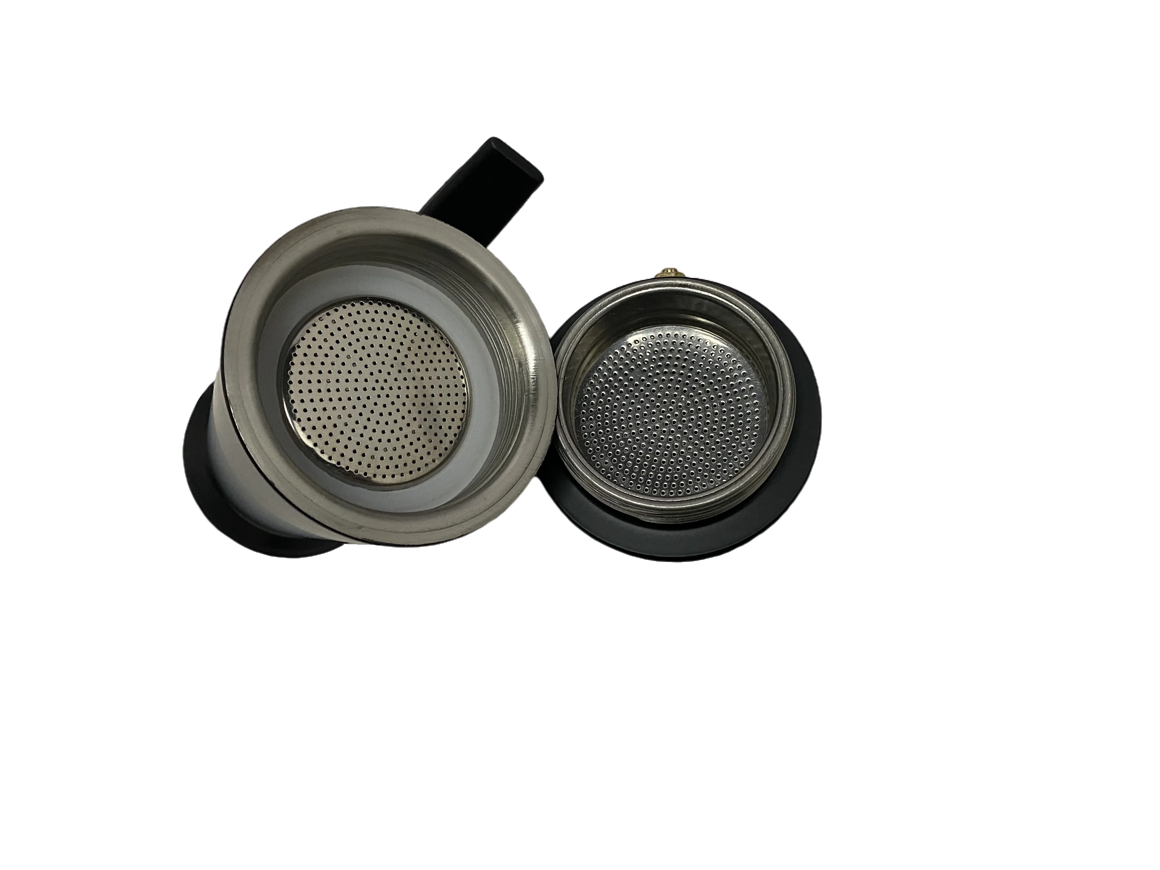 New Pure Black Moka pot induction cooker suitable coffee maker stainless steel coffee machine 5