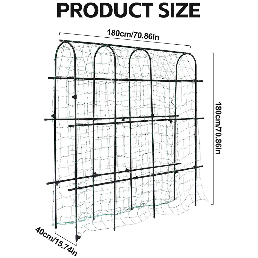 Garden Cucumber Trellis Outdoor U-Frame Trellis Detachable Vine Stand Vegetable Trellis for Vegetable Beans Fruit Grow Trellises