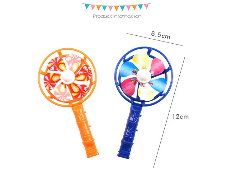 Description Picture 4 of itemPlastic Whistle Windmill Fan for Children, Birthday Party Gifts, Back to School Presents, Pinata Party Favors, Kids Toys, 10Pcs