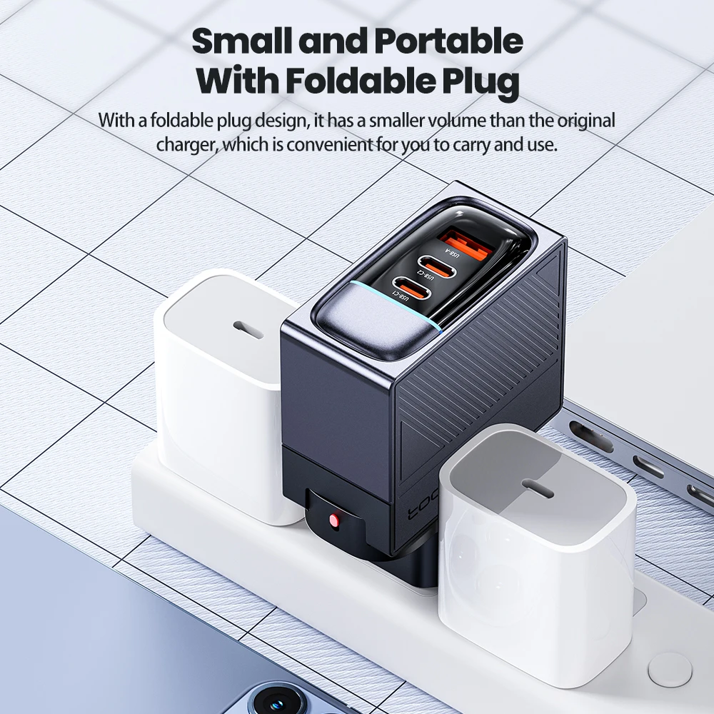 Toocki USB Charger 100W GaN Charger for Macbook Tablet Fast Charging for Samsung S22 USB Type C PD Charge for iPhone 14 13 12