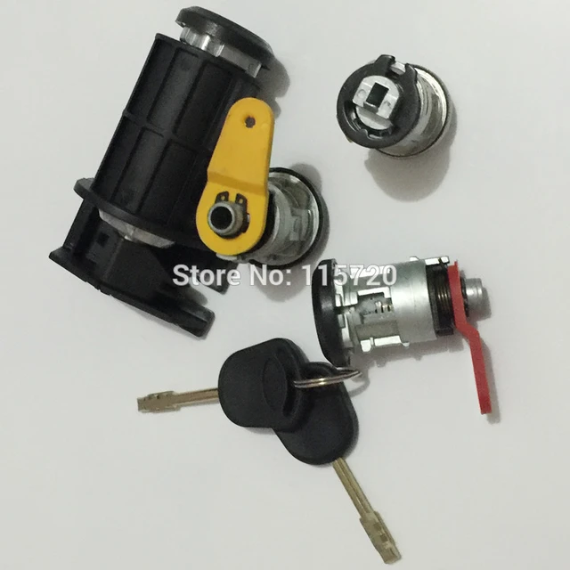 Complete Lock Set Ignition Switch Left Right Door Lock Trunk Lock For Ford  Ka Fiesta Courier Escort 3n21 F22050 Bb - Car Key - AliExpress