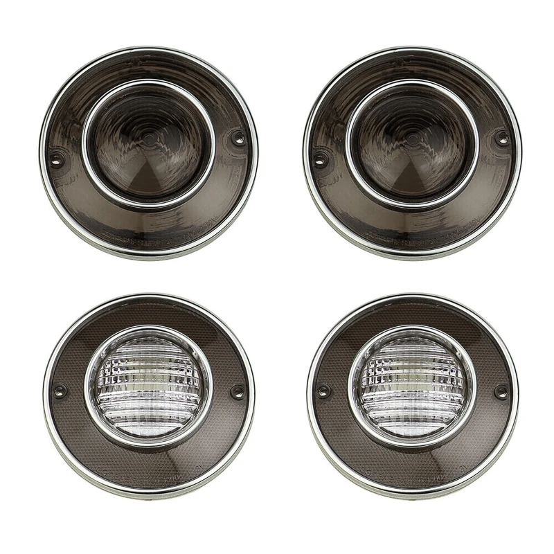 4 stks/set Auto Led-achterlicht Achterlicht Remlicht Compatibel for Corvette C3 1975-1979 (zonder Lampen) achterlicht Accessoire (Color : Red Shell