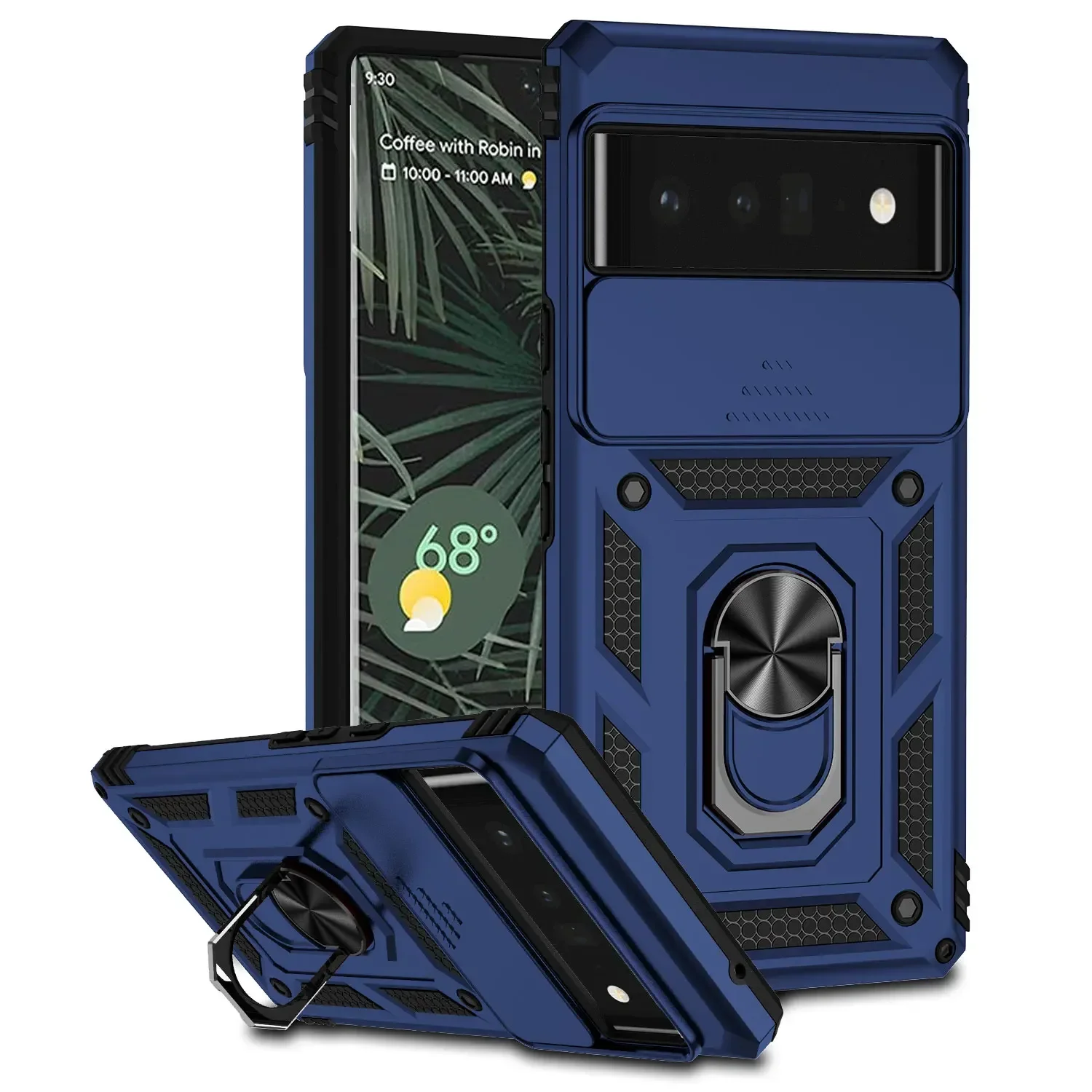 Advanced Armor Protective Case with Ring Holder and Lens Protection