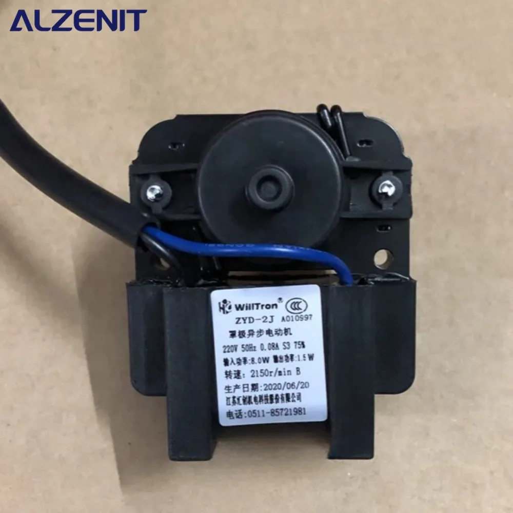 New For Willtron Refrigerator Fan Motor ZYD-2J DC Cooling Refrigeration Fan 220V 1.5W Fridge Radiator Freezer Parts