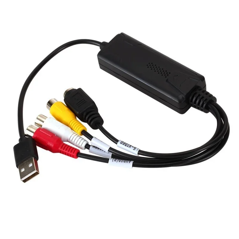 AV RCA-USB 2.0 케이블 어댑터 변환기, 오디오 비디오 캡처 카드 어댑터, TV DVD VHS 캡처 장치용 PC 케이블