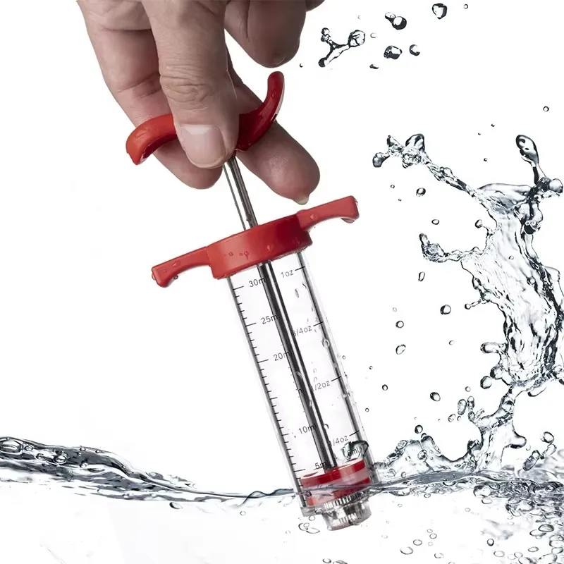 Meat Injector Syringe With 3 Marinade Injector Needles for BBQ Grill Turkey Kit Marinade Flavor meat injector syringe