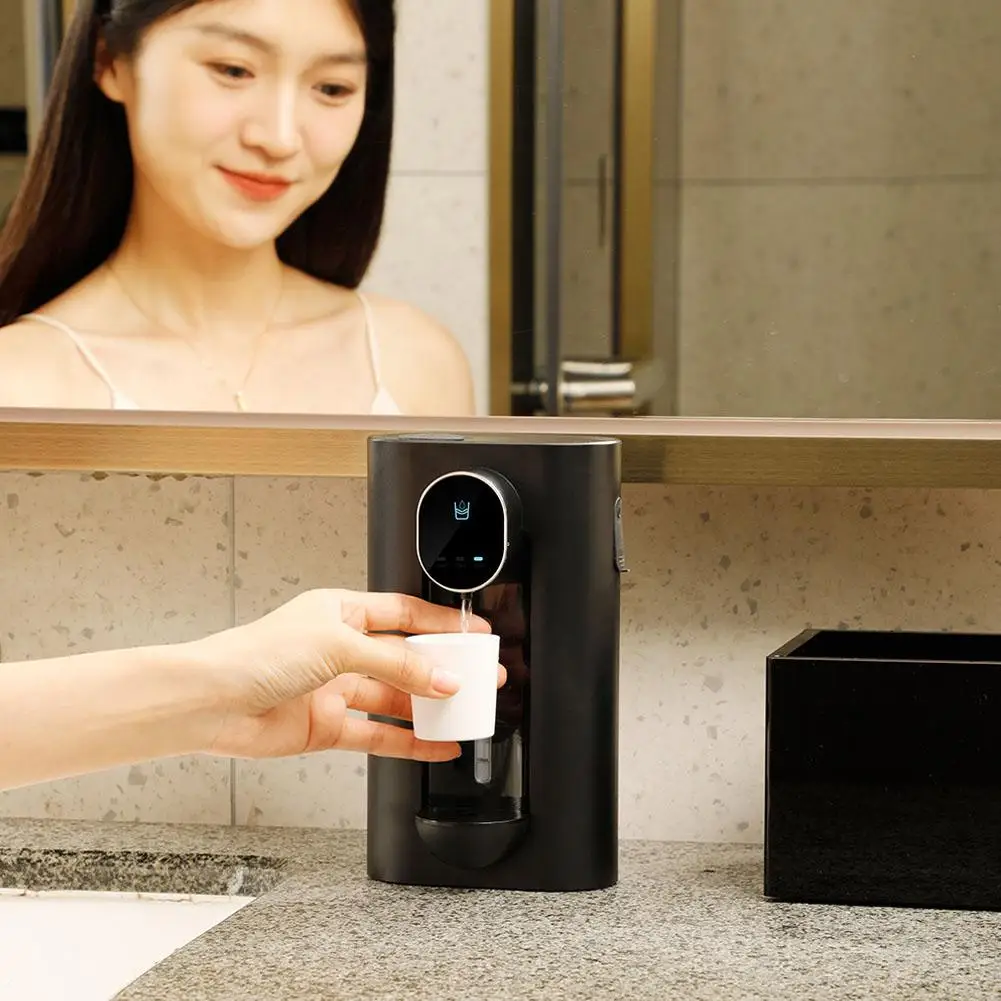 

Wall Mounted Automatic Mouthwash Dispenser LED Screen Capacity Large Tank 540ml Display Bathroom Mouthwash Container Water F1W2