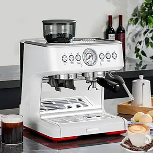 Ihomekee Máquina de café expreso de 15 bar, cafetera espresso con vapor  comercial para café con leche y capuchino, cafetera Expresso con tanque de