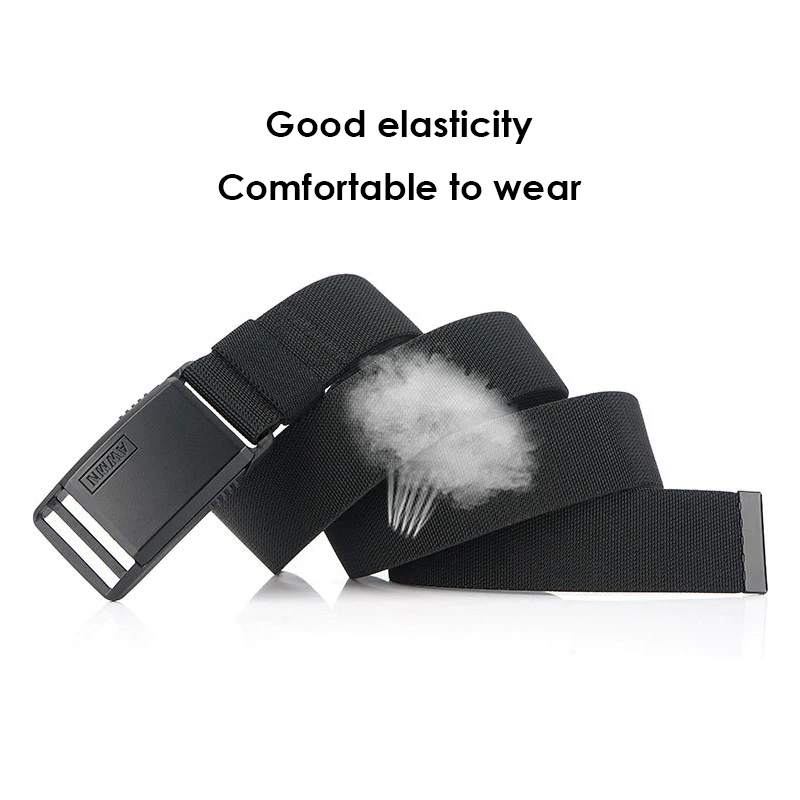 Magnetic Elastic Belt for Men Quick Release Silver Buckle Casual belt Male Adjustable Stretch Waistband Hiking Girdle KOLBER waist belt mens belt nylon belt tactical belt